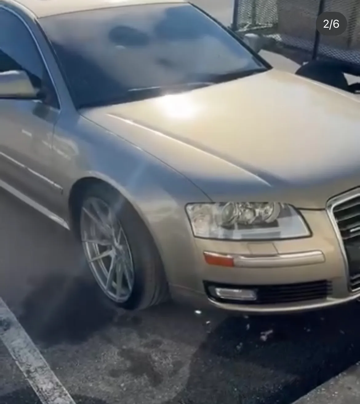 Audi A8 — gold (before)